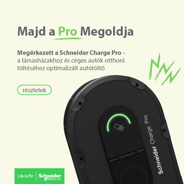 Schneider Charge Pro – Autótöltő cégeknek és társasházaknak